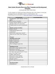 Consolidation survey and assessment progress report template Data Center Disaster Recovery Plan Template From Search Disaster Recovery Data Center Elevator