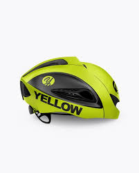 Cycling Helmet Mockup Side View In Apparel Mockups On Yellow Images Object Mockups Mockup Free Psd Design Mockup Free Mockup Psd