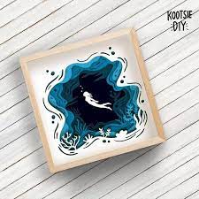 Download Underwater Shadow Box Svg For Cricut Silhouette 3d Layered Etsy In 2021 Paper Cutout Art Shadow Box Svg Paper Art Craft