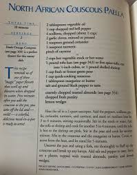 Prepare the couscous using the package directions, omitting the salt. Vegan North African Couscous Paella Jamaican Recipes African Salad Stuffed Peppers