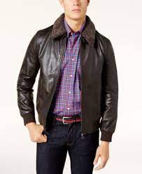 Tommy Hilfiger Men S Julius Leather Jacket In Delicioso Modesens Tommy Hilfiger Man Leather Jacket Leather Jacket Men