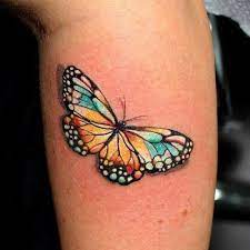 Rainbow Butterfly By Anabi Tattoo Realistic Butterfly Tattoo Colorful Butterfly Tattoo Butterfly Tattoos Images