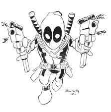 Chibi Deadpool By Markstegbauer On Deviantart Coloring Pages Cool Coloring Pages Love Coloring Pages