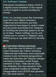 Tapi hasil 0 besar, indihome tidak dapat di pasang. Belum Terverifikasi Telkom Indonesia Diduga Mulai Membatasi Koneksi Jaringan Internet Untuk Pengunduhan Media Dan Dokumen Dari Telegram Indonesia