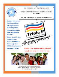 Triple p (positive parenting program) ist eines der wirksamsten elternprogramme der welt. Triple P Positive Parenting Program Partnership For Children Wayne County