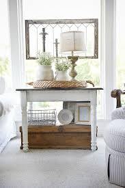 White Farmhouse End Table Side Table Decor Farmhouse End Tables Sunroom Decorating