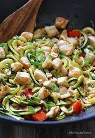 Kung Pao Chicken Zoodles For Two Recipe Cooking Recipes Healthy Recipes Spiralizer Recipes