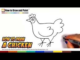 7 How To Draw A Chicken Step By Step Art For Kids Draw A Cute Hen Easy Cc Youtube Drawing For Kids Cute Easy Drawings Easy Art For Kids