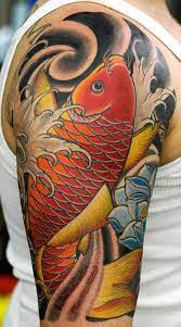 Koi Fish Tattoo Design On Arm Ideas Koi Fish Tattoo Tattoo Themes Fish Tattoos