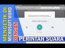 Mengetik Dengan Perintah Suara Di Aplikasi Microsoft Office Word Youtube