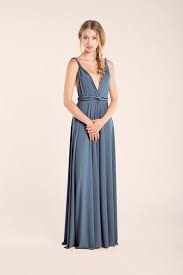 Riverside Blue Infinity Dress Ready To Ship Dress Stone By Mimetik Blue Bridesmaid Dress Dresses Versatile Dresses