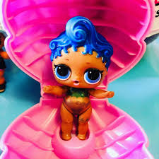 Purple Pearl Surprise Doll Precious Love Her Colour Change Check Out Her Hair Batheing Suit And Tattoo Looks Prett Lol Dolls Suits And Tattoos Mermaid Dolls