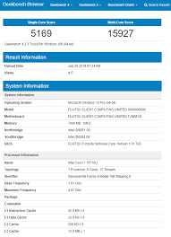 intel core i7 10710u posts almost 40 higher geekbench multi