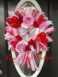 Valentine Wreath Valentine Decor Valentine Door Love Etsy Saint Valentin Valentine Decoration