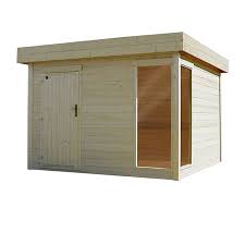 Abri de jardin non soumis à une réglementation : Abri De Jardin En Bois Kaino Modern Castorama