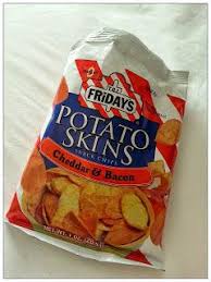 Tgi friday's cheddar and bacon potato skins. Review T G I Friday S Cheddar And Bacon Potato Skins Snack Chips Paperblog