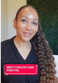 Wavy Crochet Hair Ponytail Tutorial for Black Girls
