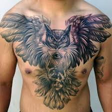 70 Owl Chest Tattoo Designs For Men Nocturnal Ink Ideas Owl Tattoo Chest Chest Tattoo Chest Piece Tattoos
