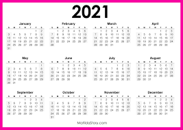 Here are the 2021 printable calendars Felt Printable Calendars 2021 Page 1 Line 17qq Com