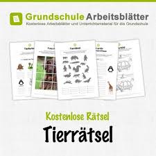 Kostenlose Tierratsel Fur Kinder Grundschule Schule Der Magischen Tiere Schulideen