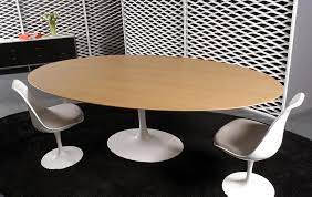 Mango wood top in natural finish. Saarinen Tulip Dining Table Oval Couch Potato Company