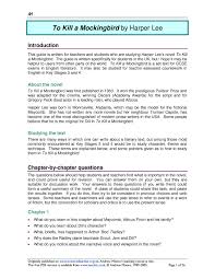 Please understand that our phone lines must be clear for urgent medical care needs. Ks4 Prose To Kill A Mockingbird By Harper Lee Teachit English