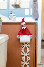 Elf On The Shelf Ideas Bathroom Toilet Paper Snowflake
