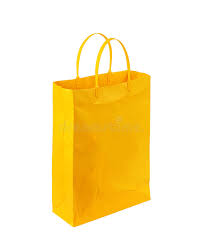 Yellow Shopping Bag Isolated On White Background Stock Image Image Of Color Cutout 21538525