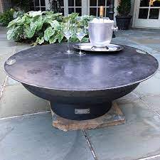 Wood burning fire pit large round patio garden outdoor heater firepit bowl. 17 Stories Harrogate 15 H X 36 W Steel Wood Burning Outdoor Fire Pit With Lid Reviews Wayfair