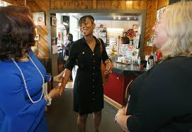 Shontel brown, a candidate backed by the democratic party establishment, managed to ward off her progressive challenger in a primary for the 11th congressional district in ohio, in a race. Oh 11 Candidate Shontel Brown Visits Angel Falls Coffee Shop In Akron
