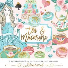 Macarons Tea Party Clipart Hand Gezogenen Teig Von Bloomsical How To Draw Hands Planner Stickers Clip Art