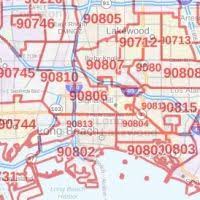 Long Beach Zip Code Map California