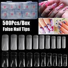 For this cosmetic procedure you will need long acrylic nails. 500pcs Transparent White False Nail Tips Half Nail Art Acrylic French Tips Manicure Set With Box Buy From 14 On Joom E Commerce Platform