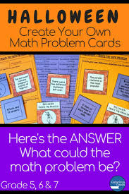 Engage Your Students In Halloween Math Learning As They Use Provided Math Answer Cards To Create Their Own Halloween Halloween Math Math Answers Math Problems