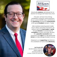 Thank you to my longtime friend and Ware County Republicans Chairwoman  Debra Giddens for her strong endorsement of my reelection as Chairman of  the Georgia Republican Party!