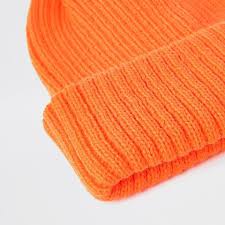 When i went outside in the cold i felt. Neon Orange Fisherman Knit Beanie Hat From River Island On 21 Buttons