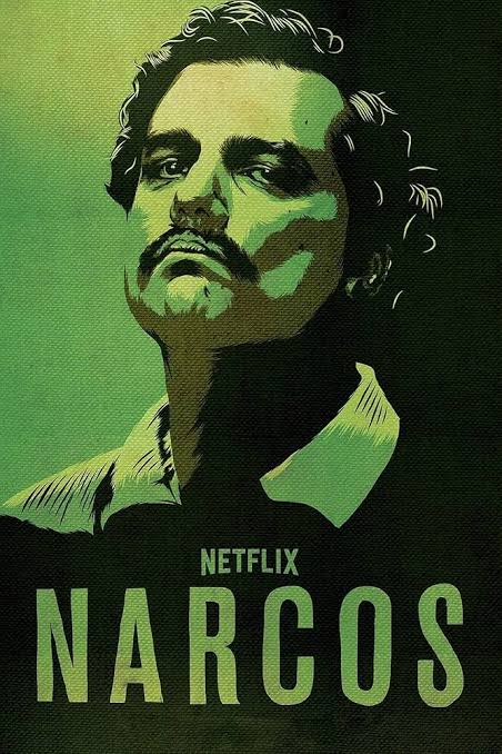 Promotional material for the TV series Narcos, depicting Pablo Escobar