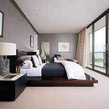 Clean Modern Bedroom Design Fabric On Walls Chambres A Coucher Modernes Chambre Parentale Contemporaine Decoration Chambre