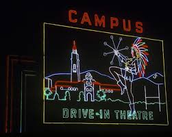 Cinema under the stars offers outdoor movies. The Campus And The College Dsoderblog Neon Vintage Neon Signs Drive In Movie Theater