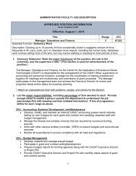 They often have the following duties: Manager Operations And Finance
