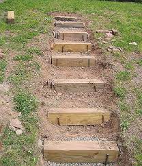 Steps From The Bottom Up The Lower 6 Steps Are Formed From Flickr Garden Stairs Sloped Garden Garden Steps