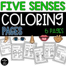 Download them or print online! 5 Senses Coloring Worksheets Teaching Resources Tpt