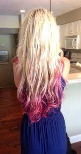 The contrast between your face and hair is important when going blonde. 19 Ideas For Hair Color Blonde With Pink Tips Blonde Hair With Pink Tips Pink Blonde Hair Pink Hair Tips