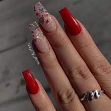Nayelly Nails On Instagram Red Times Butterflies And Rose Petals Using Glamandglits Love Letters And Hidden Pleasure By Valentinobeautypure Red Nails Glitter Quinceanera Nails Red Nail Designs