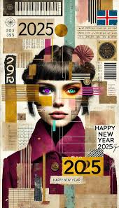 Inspired by Edson Pires, PROMPT: Mixed-media collage portrait [CHARACTER],  fragmented emerging from layered paper, text, and abstract geometry. vivid  color palette of [COLOR], [COLOR], [COLOR],, with [COLOR], accents.  Distinctive mismatched eyes [COLOR]