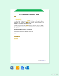 Early Probation Termination Letter Template Free Pdf Word Doc Apple Mac Pages Google Docs Letter Template Word Lettering Letter Templates