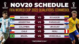 Latest news, fixtures & results, tables, teams, top scorer. Match Schedule Fifa World Cup Qatar 2022 Qualifiers Conmebol Matchday 3 4 Youtube