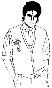 Bad michael jackson coloring pages. Coloring Page Michael Jackson 4