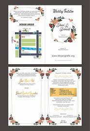 Desain Undangan Motif Bungan Keren Gratis Cdr Desain Undangan Kartu Pernikahan Resepsi