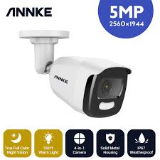 Annke Nightchromatm Nca500 5mp Super Hd True Full Color Night Vision Security Camera For Outdoor Indoor Cctv Surveillance Works With All Dvr Systems With Ip67 Weatherproof Walmart Com